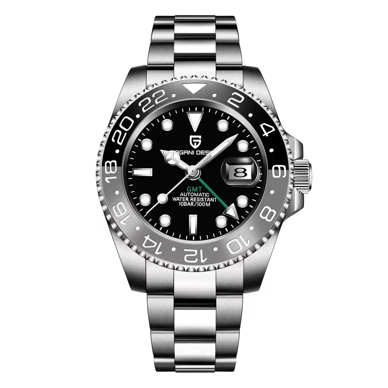 PAGANI DESIGN Men's Automatic Watches Sapphire Glass 40mm Ceramic GMT Mechanical Wristwatch Top Brand Sports Waterproof Men's Watch