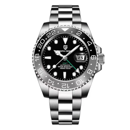 PAGANI DESIGN Men's Automatic Watches Sapphire Glass 40mm Ceramic GMT Mechanical Wristwatch Top Brand Sports Waterproof Men's Watch