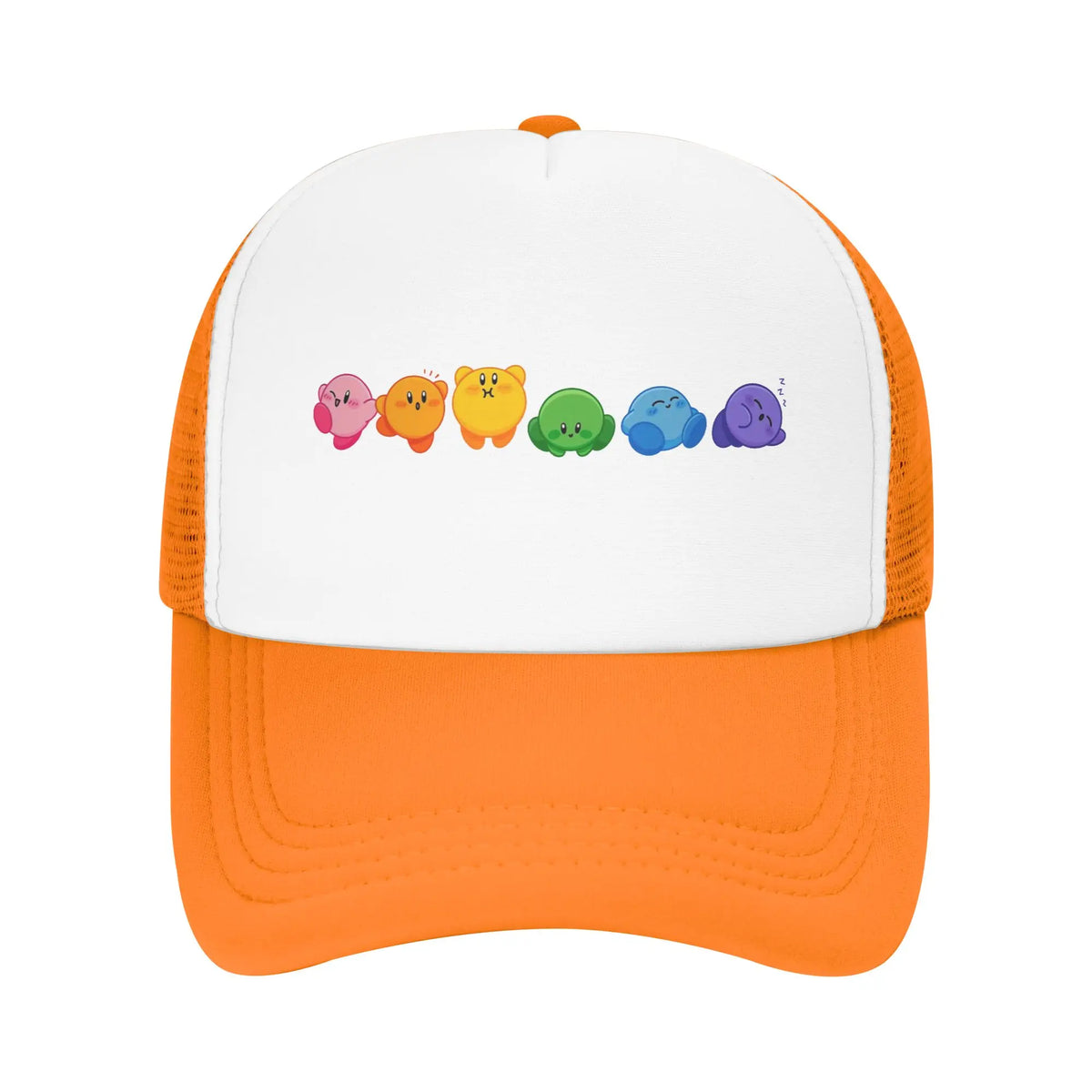 Kirbys за възрастни, шапки „Rainbow Trucker“, винтидж бейзболни шапки от мрежа, шапки със закрепваща се лента, шапки „Dad Hat“, шапки за слънце, дишащи спортни шапки, на едро, нови
