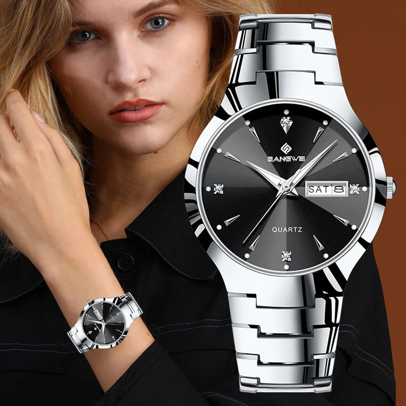 BANGWEI 2026 NEW Women's Watch Fashion Waterproof Luminous Elegant Weekly Calendar Exquisite women's quartz wrist watch reloj