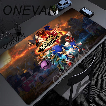 Cute Sonics The Hedgehogs Mousepad HD Printing Computer Gamers Locking Edge Non-slip Mouse Pad XXL90x40cm Keyboard PC Desk Pads