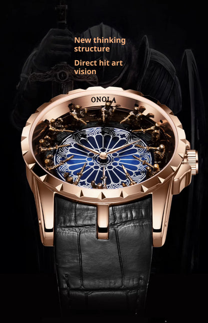Quartz Watches for men Twelve Knights of the Round Table high quality Men's Watch man sports luxury brands waterproof men's