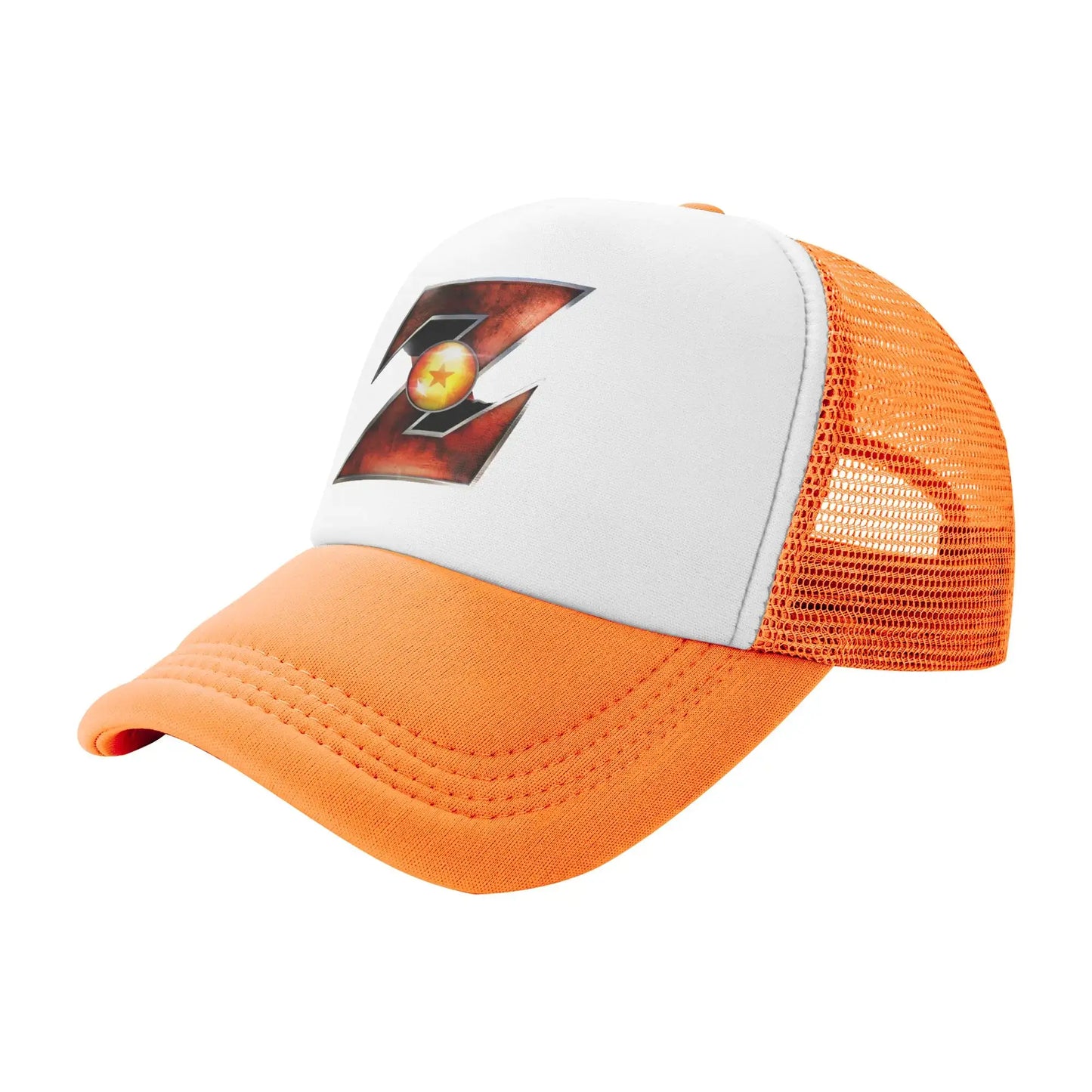 Adult Dragon Ball Z Logo Trucker Caps Mesh Baseball Cap Polyester Hats Trucker Hat Breathable Sports Cap Summer, produit gaming premium Fraquane