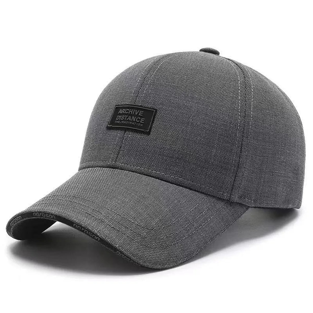 Czapki baseballowe z haftem ARCHIVE DISTANCE, unisex, wiosna/jesień, na świeżym powietrzu, regulowane, czapki codzienne, czapki chroniące przed słońcem, czapki sportowe