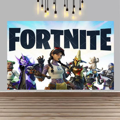 F-fortniteds Backdrop Poste  Boy Birthday Party Banner Kids  Birthday Cake Table Decor Party Supplies Photography Props Gift