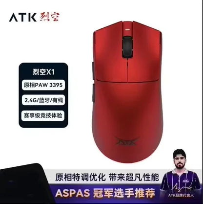 Ratón gaming inalámbrico ATK Blazing Sky X1/X1V2 8K de baja latencia, ligero para FPS, Liekong E-sports, accesorios personalizados para PC