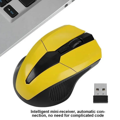 Mouse wireless 2.4Ghz 1200DPI regolabile, mouse ottico da gaming wireless per casa, ufficio, gioco, PC, computer e laptop