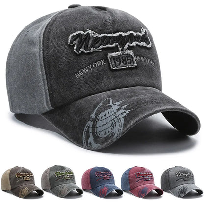 New Hat Spring and Summer European and American Sunscreen Baseball Cap Men's Washed Old Outdoor Casual Cap Women's Retro Sun Hat