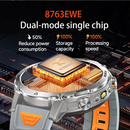 2026 TANK Ultra New 1400mAh Big Battery Smart Watch Men GPS path Sport Flashlight BT Call Waterproof Outdoor Military Smartwatch