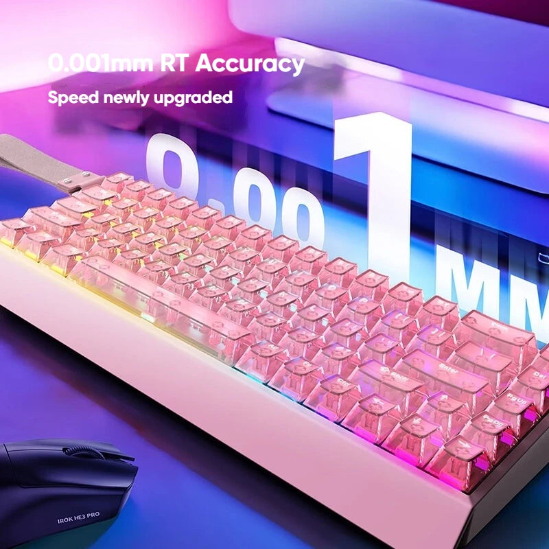 IROK Mercury68 Max Magnetic Mechanical Gaming Keyboard, 68-Key Wired 8K Rapid Trigger Keyboard with Hall Effect Switches, Hot-Swappable RGB Gaming Keyboard