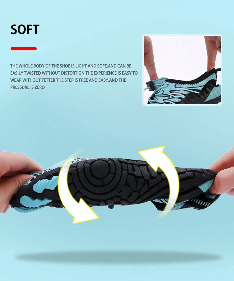EOCENE Barfuß-Outdoor-Sportschuhe für Herren und Damen, schnell trocknende Aqua-Schuhe für Strand, Schwimmen, Fitness, Waten, Wandern und Radfahren