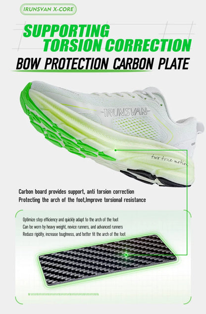 IRUNSVAN New Carbon Plate Marathon Running Shoes Lightweight Shock-Absorbing And Suitable For Men's Sports Shoes