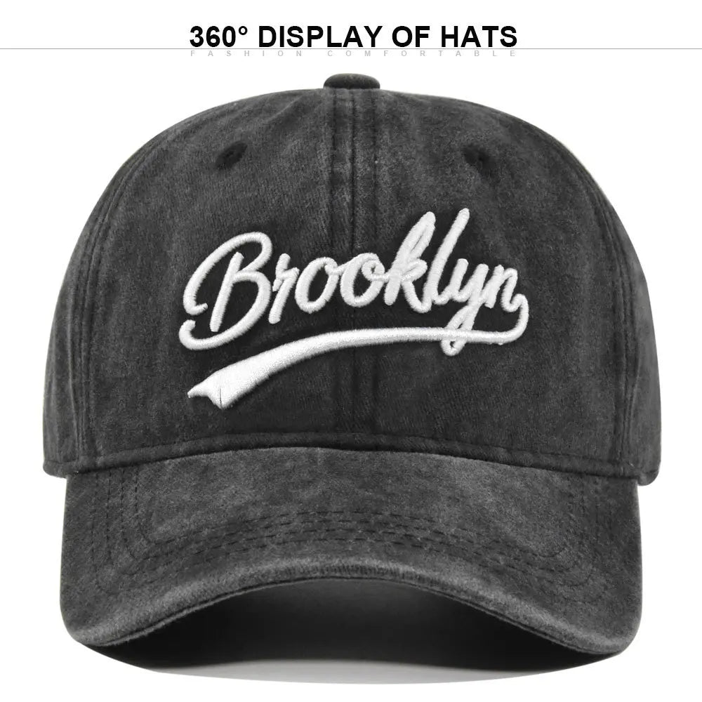 Brooklyn Baseball Caps Embroidery Breathable Retro Style Unisex Comfort Trendy Fashion Summer Hat Sun Protection Curved Brim