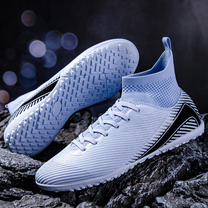 Męskie buty piłkarskie meczowe TF z łamaną podeszwą, outdoorowe buty sportowe zapewniające wyjątkowo mocną przyczepność