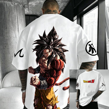 Dragon Ball Z Print Short Sleeve Cotton T-Shirt Son Goku Vegeta Men Women Clothes Harajuku Y2k Tee Vintage Summer Streetwear