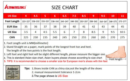 Zapatillas profesionales de bádminton Kawasaki King Series 2.0 para hombre y mujer, deportivas antitorsión originales, zapatillas de tenis para hombre, sneakers A3311