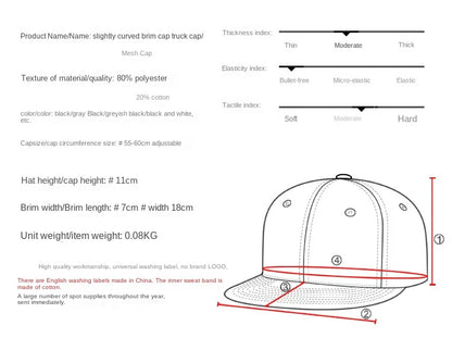 Gorras de camionero de malla en 38 colores para actividades al aire libre, gorras «dad hat» con cierre a presión, gorras de hip hop para hombre y mujer, gorras de béisbol ajustables para niños y niñas