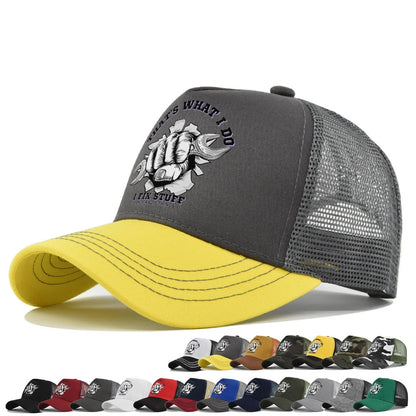 Gorra de béisbol de moda para primavera-verano, de malla estampada y transpirable, con logotipo personalizado para hombres, mujeres y parejas; gorra con visera, casquette.