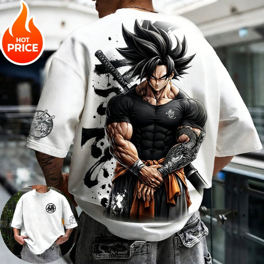 Son Goku Gym Dragon Ball Super Saiyan Harajuku Men Summer Cotton T-Shirt Top Loose Women Streetwear Casual Short Sleeve Tee