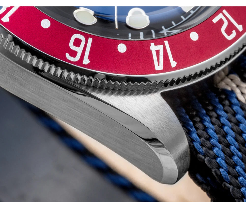 ADDIESDIVE GMT Quartz Watches Bubble Mirror Glass AD2044 Men's Sport Diver Watch 20Bar Waterproof Super Luminous Man WristWatch