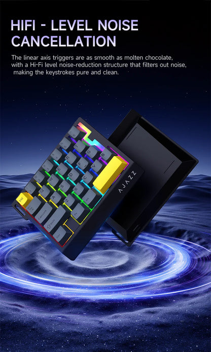 AJAZZ AK029 Wired One-Handed Gaming Keyboard with HE Magnetic Switch, 8000Hz RGB Mini Mechanical Keyboard, 29 Keys for PC Gaming