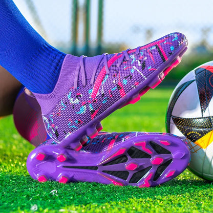 Ghete de fotbal profesionale pentru bărbați, din plasă respirabilă, crampoane antiderapante, sneakers rapizi la modă pentru gazon artificial, pantofi de fotbal pentru bărbați