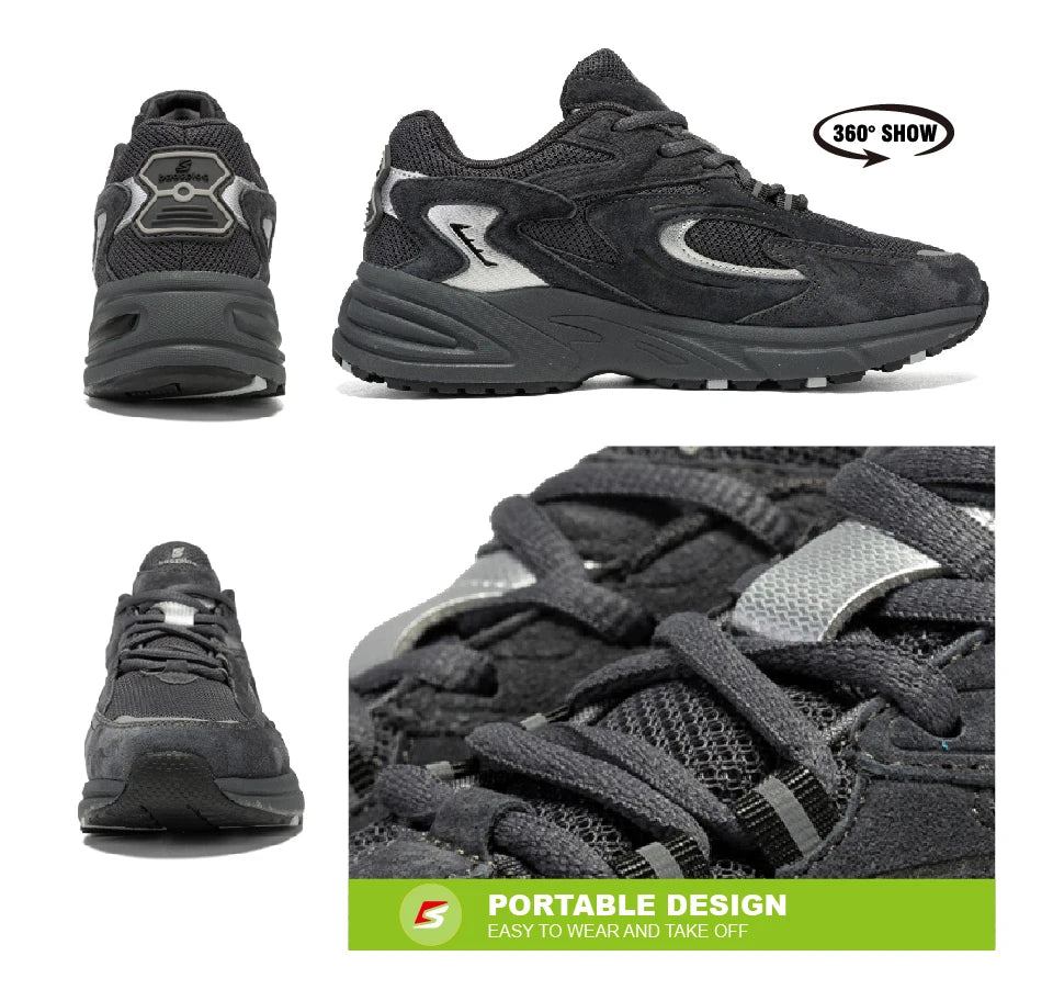 Baasploa New Running Shoes Men Outdoor Fashion Lightweight Mesh Sports Shoes Male Casual Breathable Non-Slip Walking Shoes