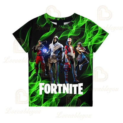 T-shirt Battle Royale Fortnite Victory per bambini, top per bambine e bambini, abbigliamento Harajuku, magliette 3D per bambini, 2025 NUOVO DESIGN