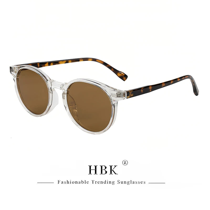 HBK Fashion polariserede solbriller til mænd, runde TR90-stel, modesolbriller til kvinder, kørsel, sport, UV400, Lunette De Soleil Homme