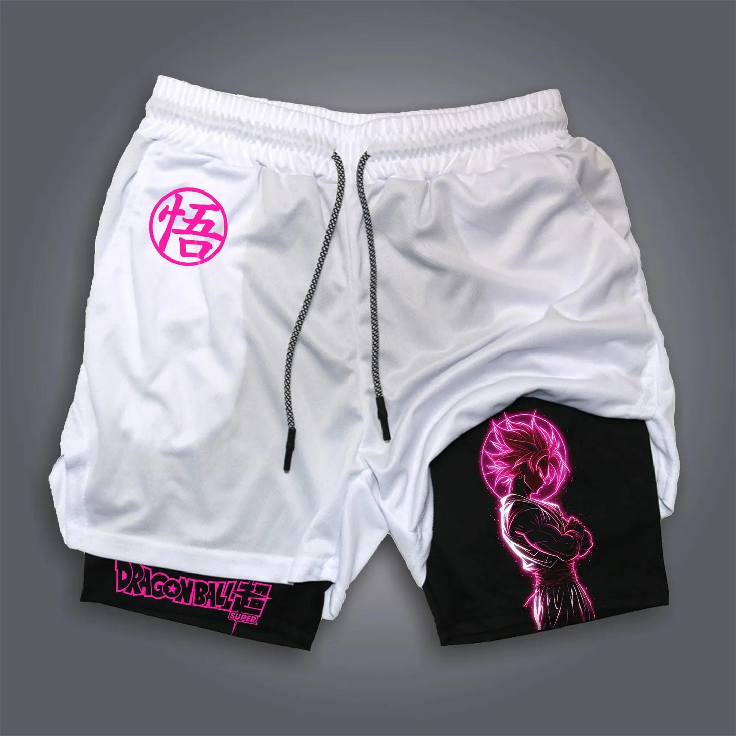 New Men's Dragon Ball Super Licensed Shorts 2025 - Japanese Anime Breathable Quick-Dry Beach Pants, Retro Y2K Hip Hop Style