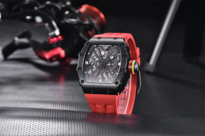 PAGANI DESIGN 42 MM Men's Skeleton Quartz Watch Japan VH65 Sapphire Glass Stainless Steel 50M Waterproof Wristwatches PD1738 New