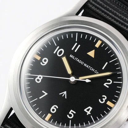 Militado ML14 Quartz Watch Cream Dial VH31/VH65 Sweep Movement Bubble K1/ Sapphire Luminous 36Mm Vintage Watches 100M Waterproof