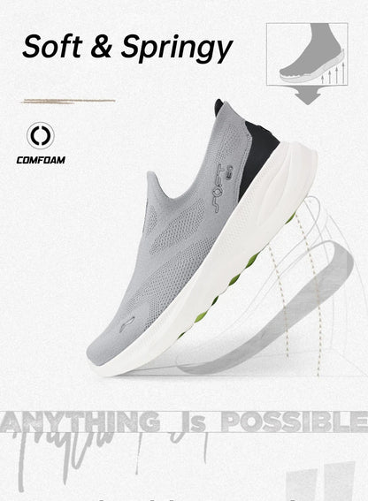 Li-Ning SOFT GO 2 KNIT slip-on-skor för män, bekväma och stabila promenadskor med dämpning, LiNing-mesh, jogging- och vardagsskor AGLV017