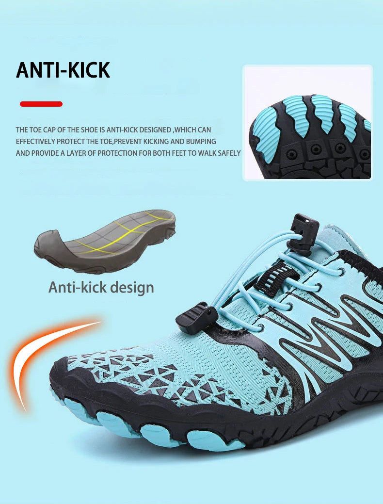 EOCENE Barfuß-Outdoor-Sportschuhe für Herren und Damen, schnell trocknende Aqua-Schuhe für Strand, Schwimmen, Fitness, Waten, Wandern und Radfahren