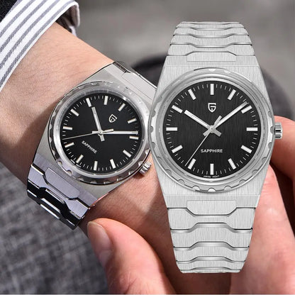 PAGANI DESIGN Men's Quartz Watches Ultra-Thin 7mm Series 222 Sapphire Stainless Steel Waterproof Watches for Man reloj hombre