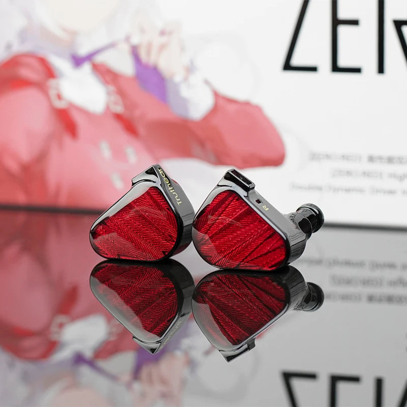 TRUTHEAR x Crinacle ZERO:RED kabelgebundene audiophile In-Ear-Kopfhörer mit dualem dynamischem Treiber, 0.78 2Pin HiFi-Kopfhörer