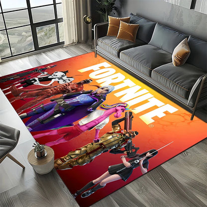 2025 Games 3D F-Fortnite анимационен килим за хол, спалня и декорация до дивана у дома, детски килим за игра, неплъзгаща се постелка за под