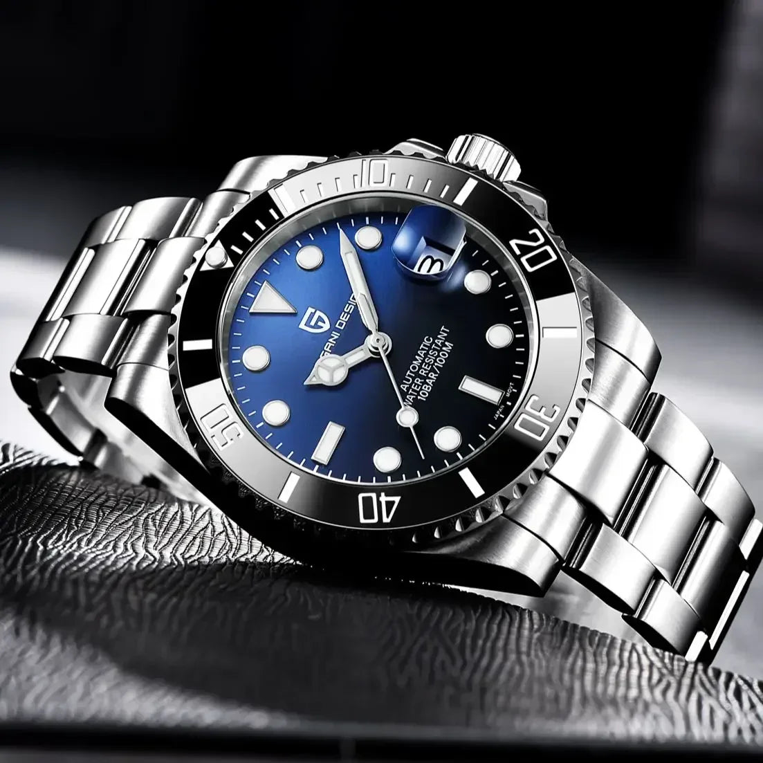 PAGANI DESIGN Men's Automatic Mechanical Watch PD1661 8215 Dive Stainless Steel Waterproof Clock Sapphire Reloj Hombre