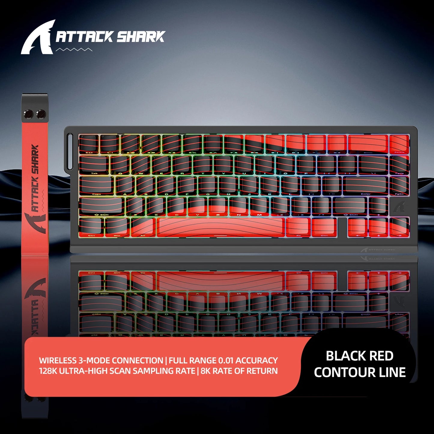 X68HE ATTACK SHARK X68PRO Magnetic Gaming Keyboard Mechanical Wired 0.01mm Rapid Trigg 8000Hz SOCD/Rs 0.125ms 128K Rate