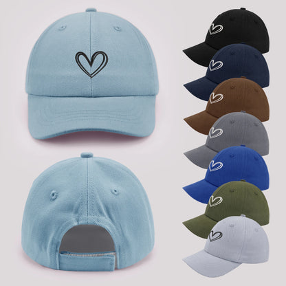 Cartoon heart-shaped Baby Baseball Cap Cute Solid Color Toddler Sun Hat with Ears Summer Adjustable Kids Boy Girl Peaked Cap ﻿