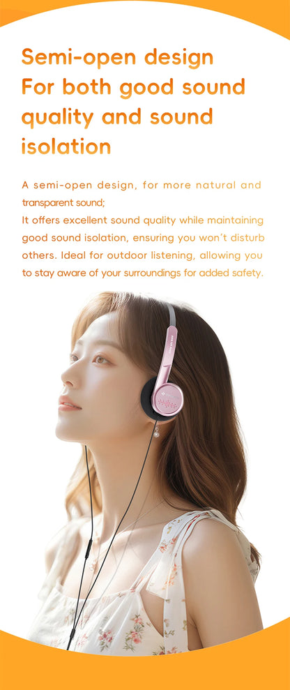 Snowsky/FiiO Wind 3.5mm ON-Ear Headphones for Recording Gaming with Microphone, 40mm Diaphragms driver, HiFi Sound