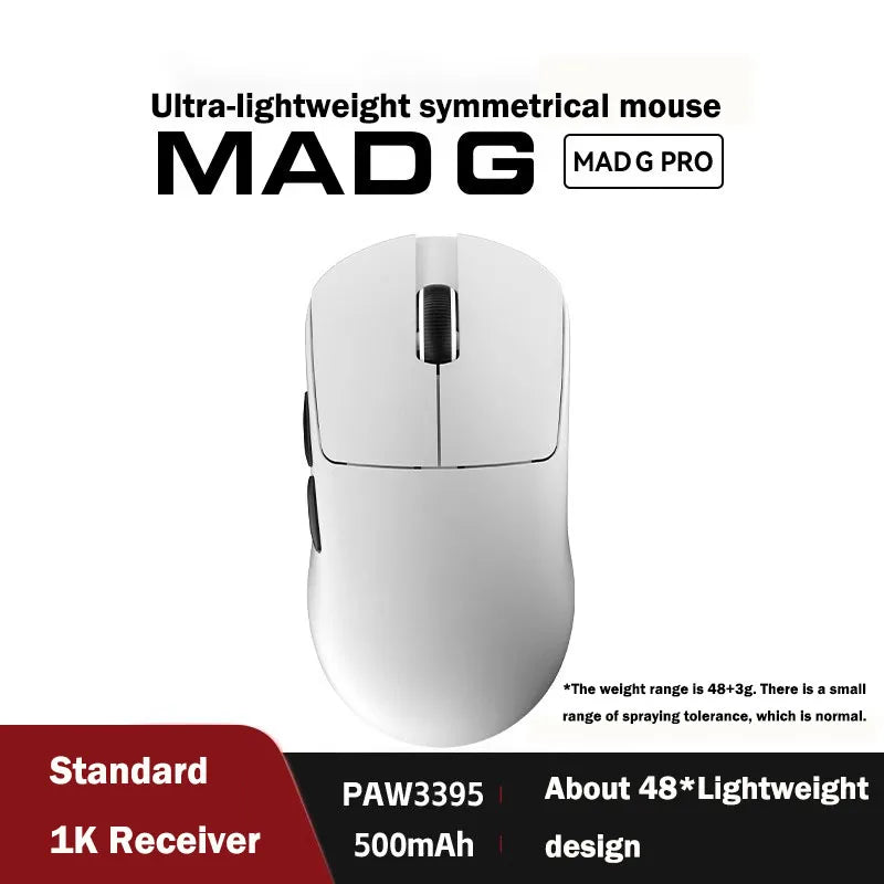 FGG Madlions Mad G Pro Max Εξαιρετικά ελαφρύ ασύρματο ποντίκι Original 8K HZ διπλής λειτουργίας, χαμηλής καθυστέρησης, PAW3395, αξεσουάρ gamer, δώρα