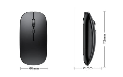 Mouse wireless ricaricabile a doppia modalità Bluetooth compatibile e 2.4G USB per computer, laptop, iPad, tablet e notebook, mouse da gaming