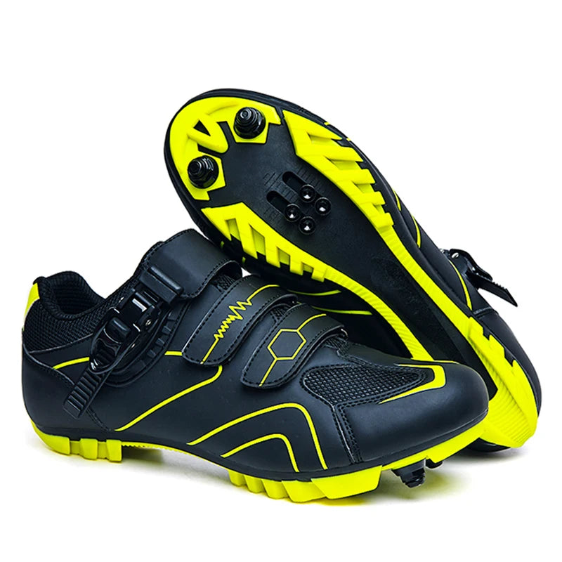 Mountain Bike Shoes Mens Cycling Shoes Quick Ratchet Buckle Compatible with SPD System Pedal for Indoor Outdoor Women MTB Shoes