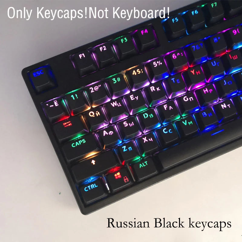 104 teclas retroiluminadas coreanas, francesas, rusas, españolas y alemanas para teclado mecánico con interruptores MX, perfil OEM, teclas ABS DIY