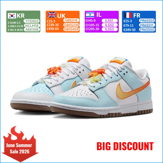 Nike Dunk Low Hawaii Women's Retro Sneakers Low-Top Casual Summer Style Comfort Shoes IB8877-191