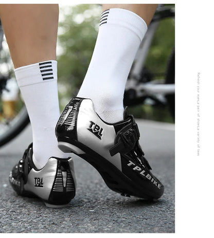 New Men’s and Women’s Bicycle Shoes Outdoor Cycling Shoes with Three Functional Soles Professional Training Shoes