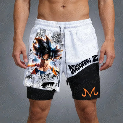 Dragon Ball Anime Printed Shorts Man Summer 2026 Sports Quick-drying Women's Breathable Casual Two-in-one Sports Running Pants
