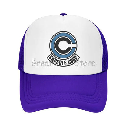 Capsule Corp Κασκέτα μπέιζμπολ με πλέγμα Unisex Καπέλο Trucker Hip-Hop Καπέλο Anime DBZ Dad Hat Ρυθμιζόμενο καπέλο αγώνων Καλοκαιρινά καπέλα Trucker Snapback