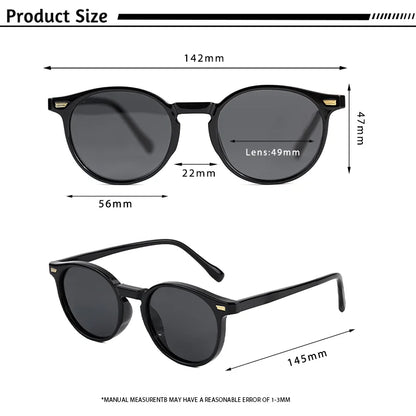HBK Fashion polariserede solbriller til mænd, runde TR90-stel, modesolbriller til kvinder, kørsel, sport, UV400, Lunette De Soleil Homme